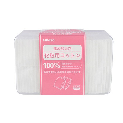 Bông tẩy trang Muji túi + Gấu Vịt + Miniso