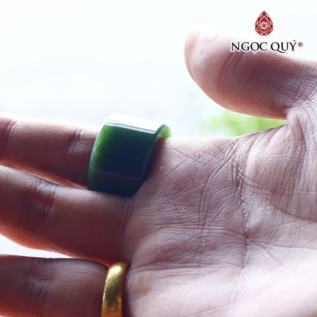 Nhẫn càng long đá ngọc bích nephrite - Ngọc Quý