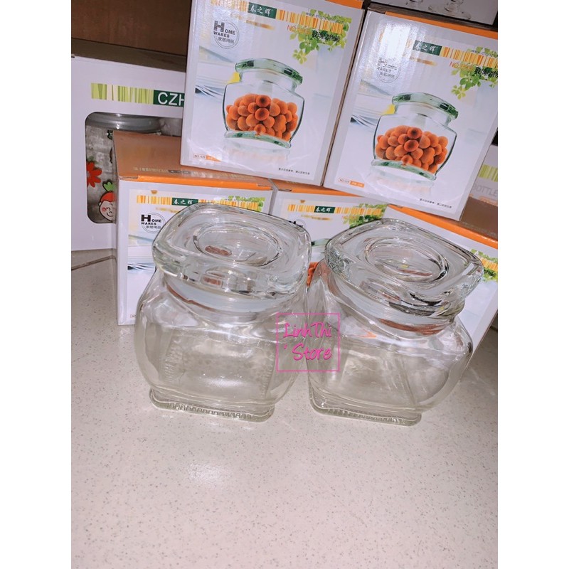 Hủ thủy tinh vuông đựng gia vị - 1579