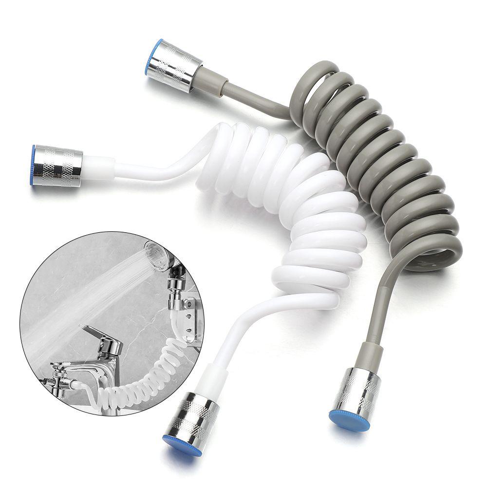 DORAW 1.5/2/3meter Useful Spring Shower Hose Bathroom Accessories Toilet Bidet Bath Sprayer Connect Pipe Telephone Line Style Flexible Retractable Anti-wrap Hot Sale Water Plumbing/Multicolor