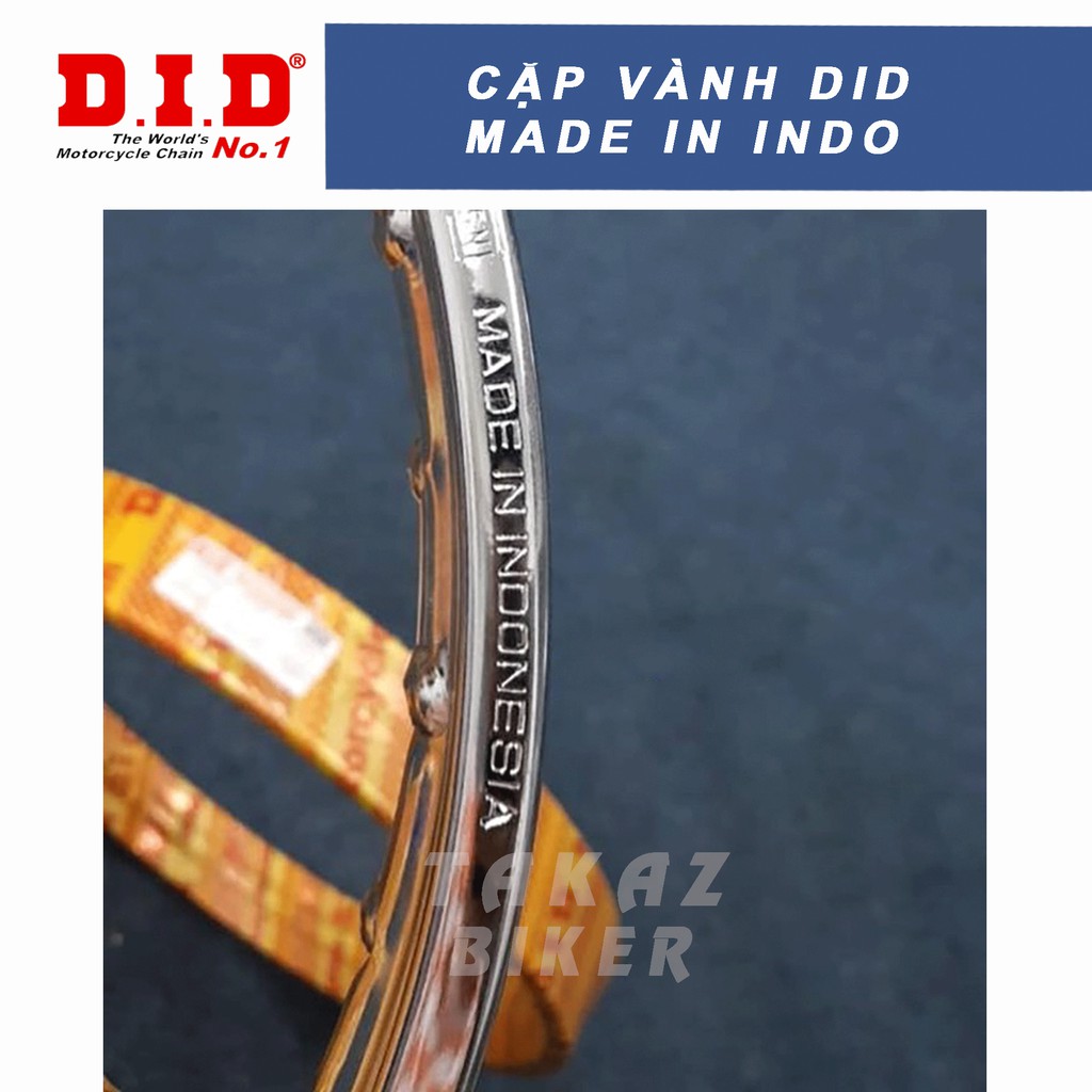 B1 Vành DID 1.2  - 1.4  hoặc 1.6  trước sau Dream - Wave 100 - Future - RS - Future 125 made in indonesia