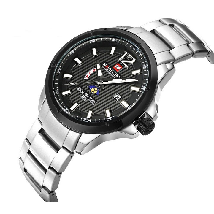 Đồng hồ nam dây thép đặc cao cấp NaviForce 9084