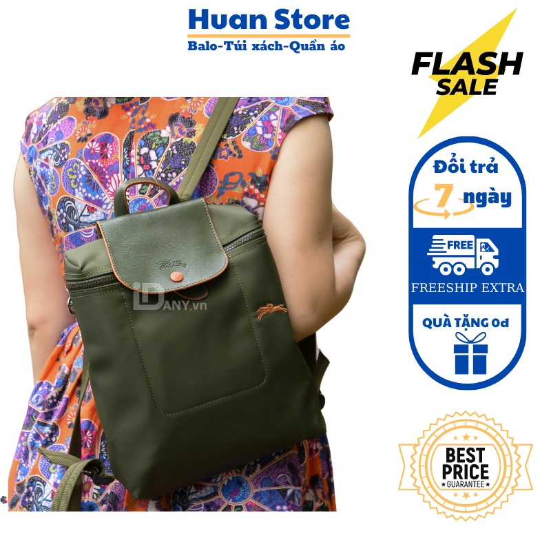 Balo longchamp xanh rêu