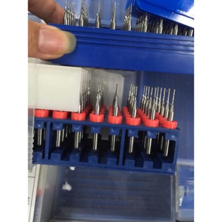 Hộp Mũi Cnc Quả Dứa Máy Phay Cnc Hộp 50 Mũi 0.8 / ,1.2mm / 1.5