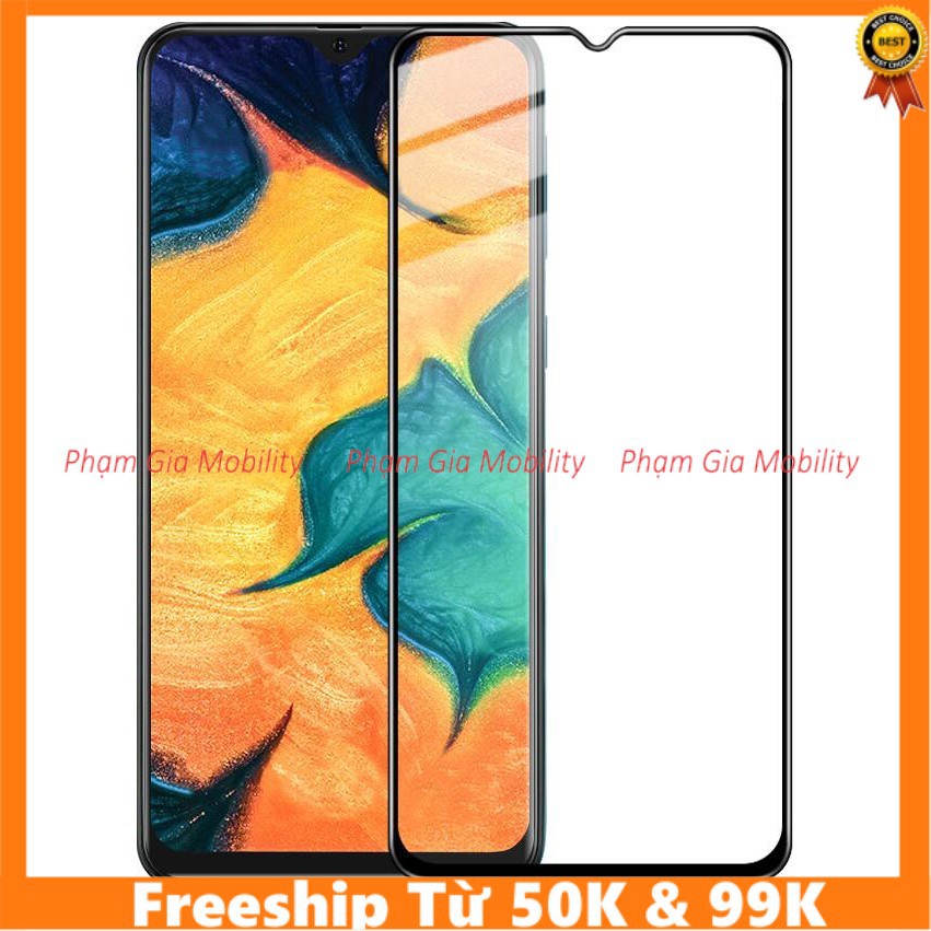 Dán cường lực Samsung Galaxy A20s full màn hình, full keo