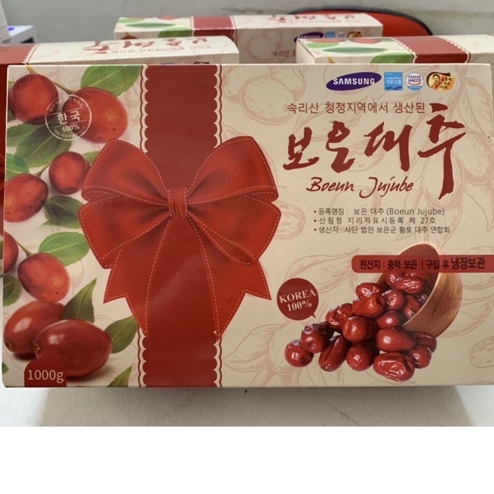 Táo đỏ sấy khô Hàn Quốc loại 1 giàu dinh dưỡng dạng túi 1kg HappyHome - Tặng kèm túi xách