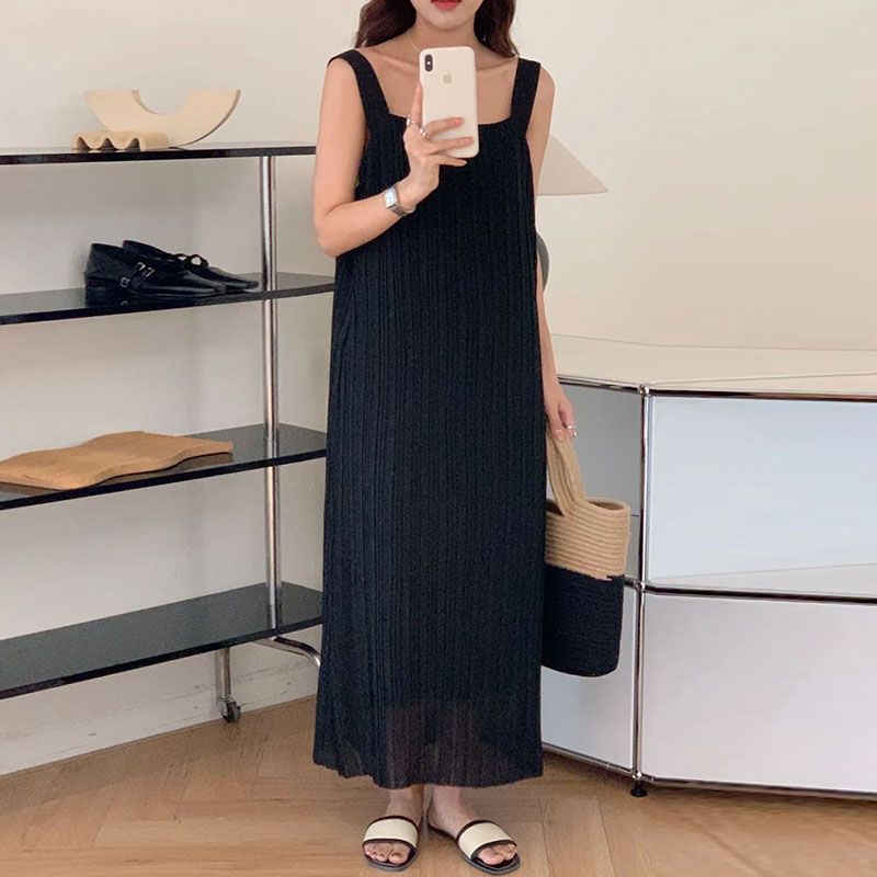 Đầm Maxi Dây Điều Chỉnh Độ Dài Váy 2 Màu