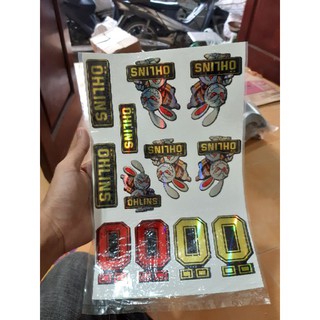 Tem thỏ vác bình dầu ohlins phản quang