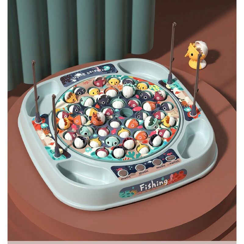 Bộ đồ chơi câu cá Fishing Game size lớn phát nhạc (45 cá- 4 cần câu)