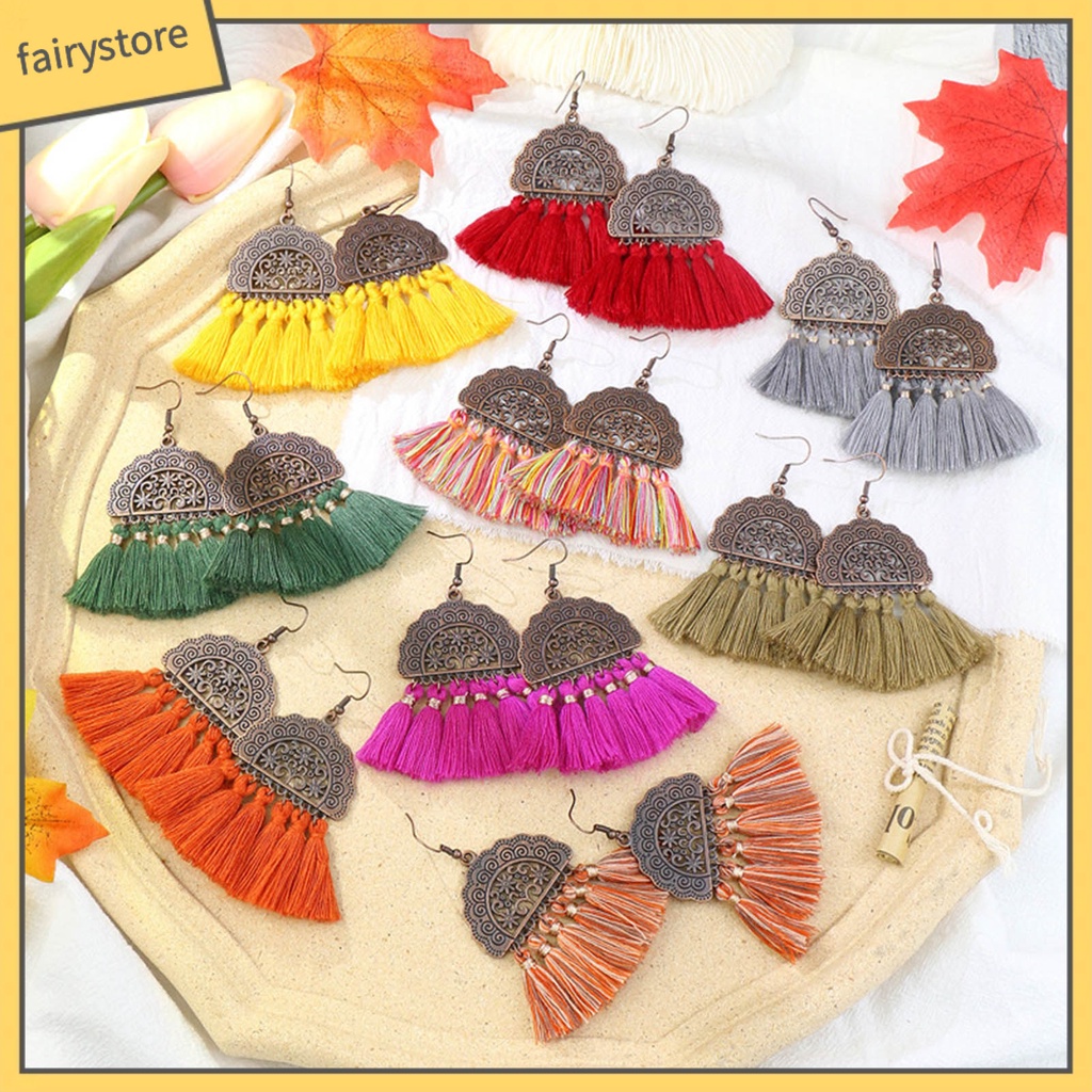 Khuyên tai nữ trang dáng dài tạo hình độc đáo thời trang