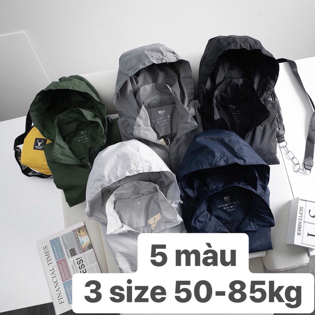 Áo Khoác Gió Nam Nữ Có Mũ 2 Lớp Vải Dù Chống Nước 100% , Áo Lạnh Mùa Đông Có Lớp Lót Lưới Thoáng Khí | BigBuy360 - bigbuy360.vn