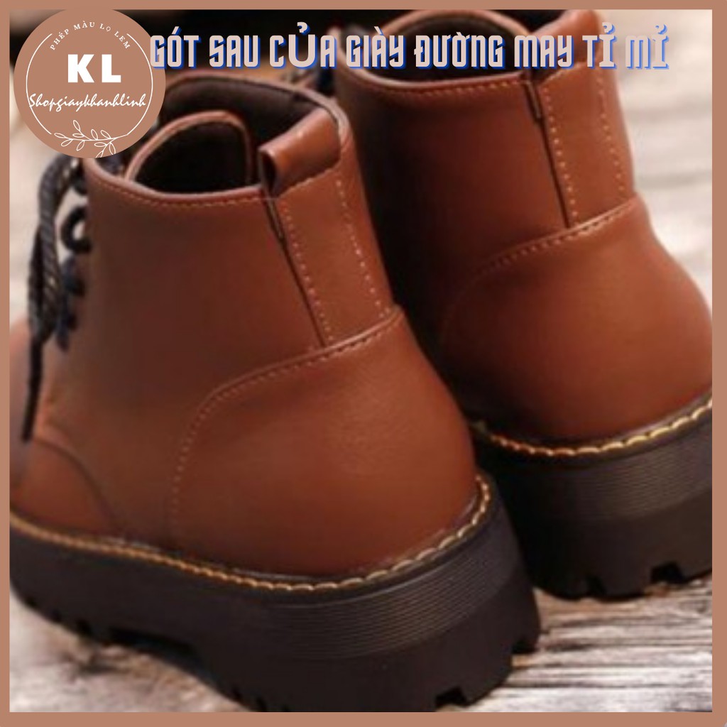 Giày/ bốt ulzzang vintage MARTIN cổ cao buộc dây tăng chiều cao mang phong cách hoang dã | BigBuy360 - bigbuy360.vn