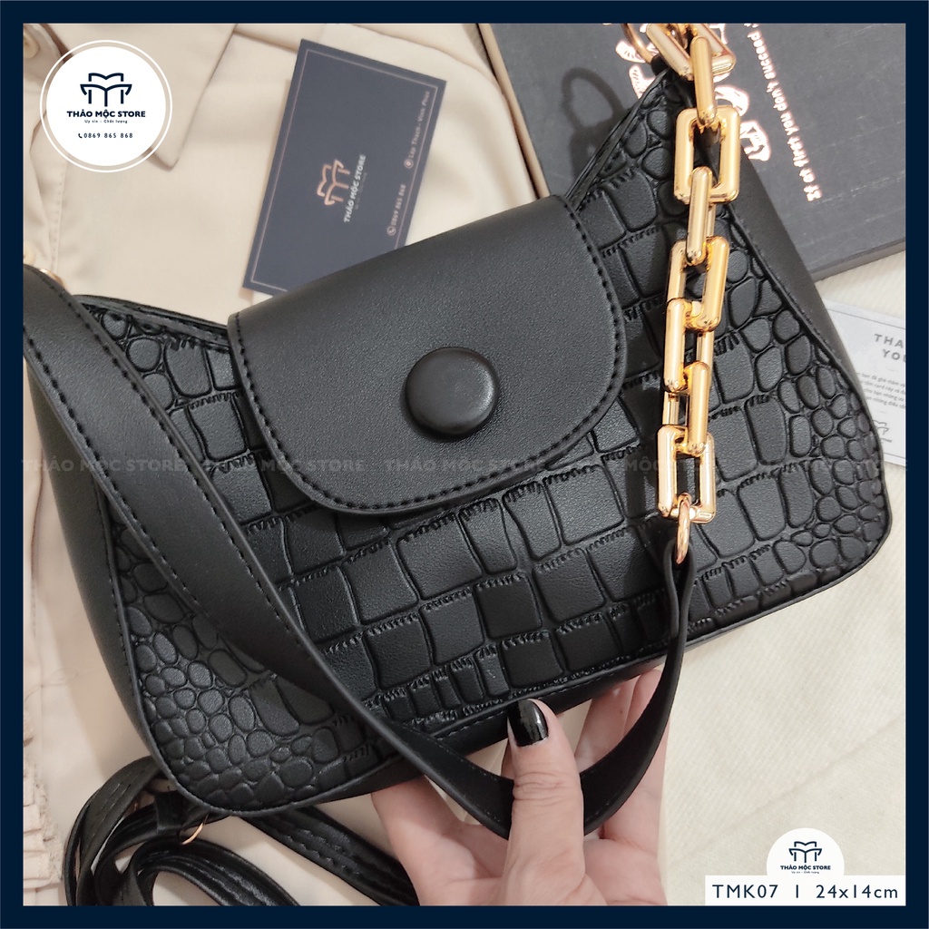 Túi Kẹp Nách Xích Vuông Da Mềm Dày Dặn TMK07