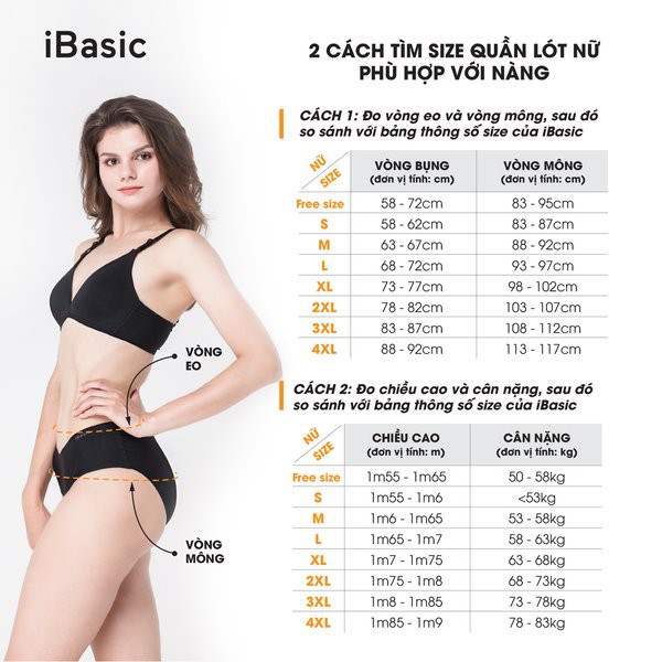 Combo 5 Chiếc Quần Lót Nữ Không Đường May Cao Cấp iBasic l30 - Hàng Chính Hãng