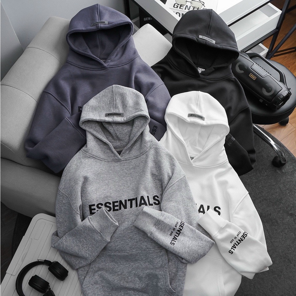 ÁO NỈ NAM HOODIES CHUI PHỐI NÓN KÈM HỌA TIẾT ESSEN SIÊU CHẤT - PHONG CÁCH TRẺ TRUNG , NAM TÍNH