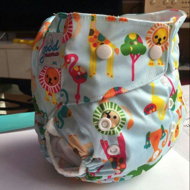 Bỉm vải siêu chống tràn ban đêm Goodmama size M (3-13kg) gồm vỏ và lót