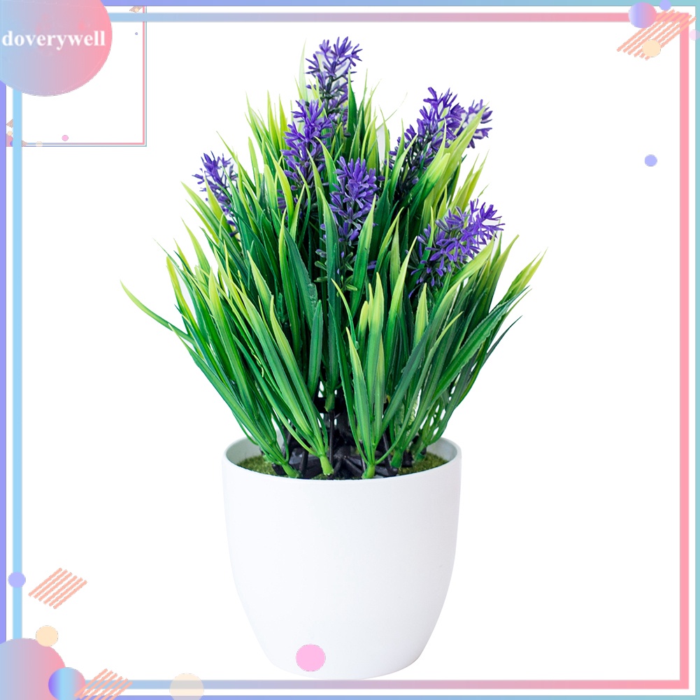 Chậu hoa oải hương giả trang trí tiệc cưới/văn phòng DIY