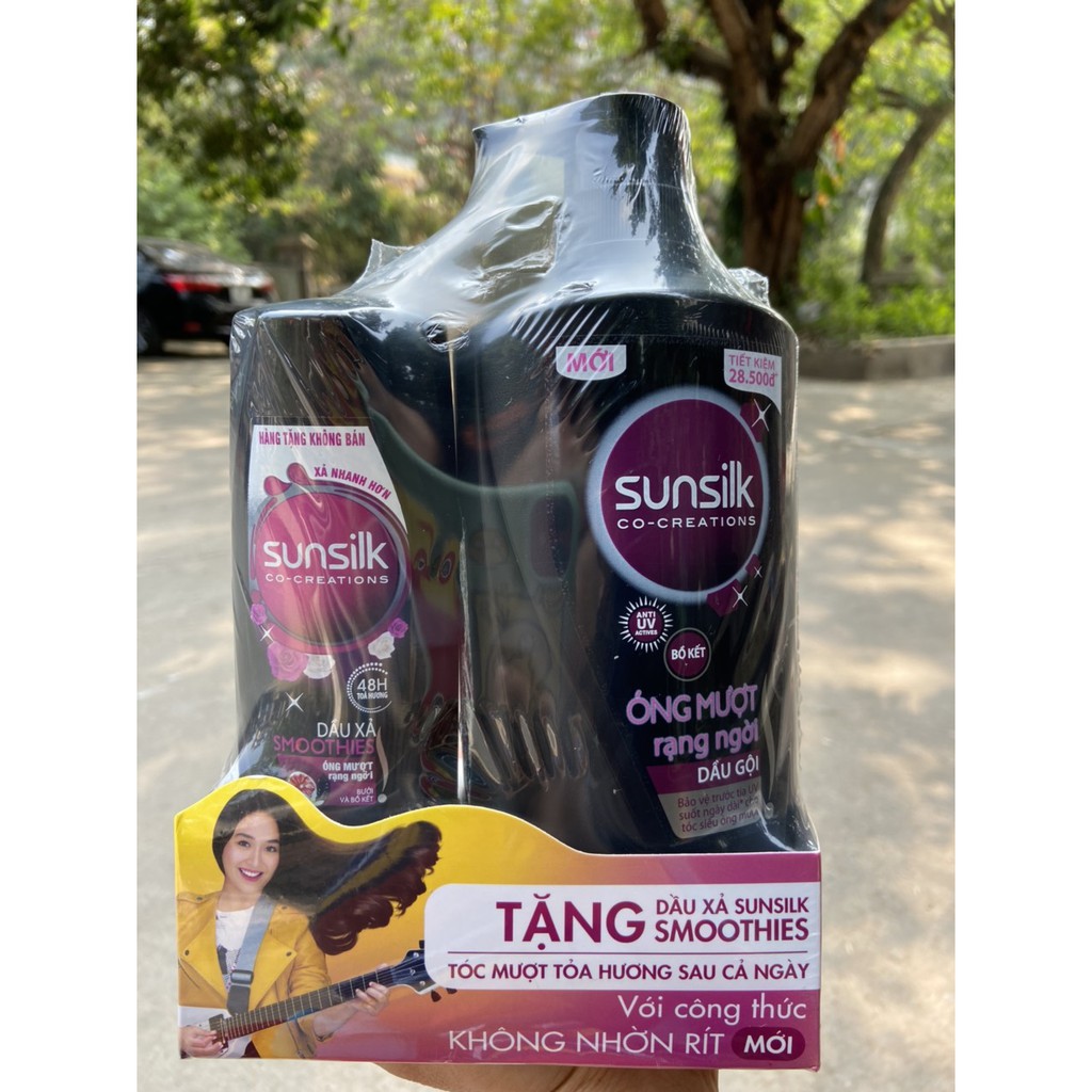 DẦU GỘI SUNSILK 650G TẶNG kem xả 140g