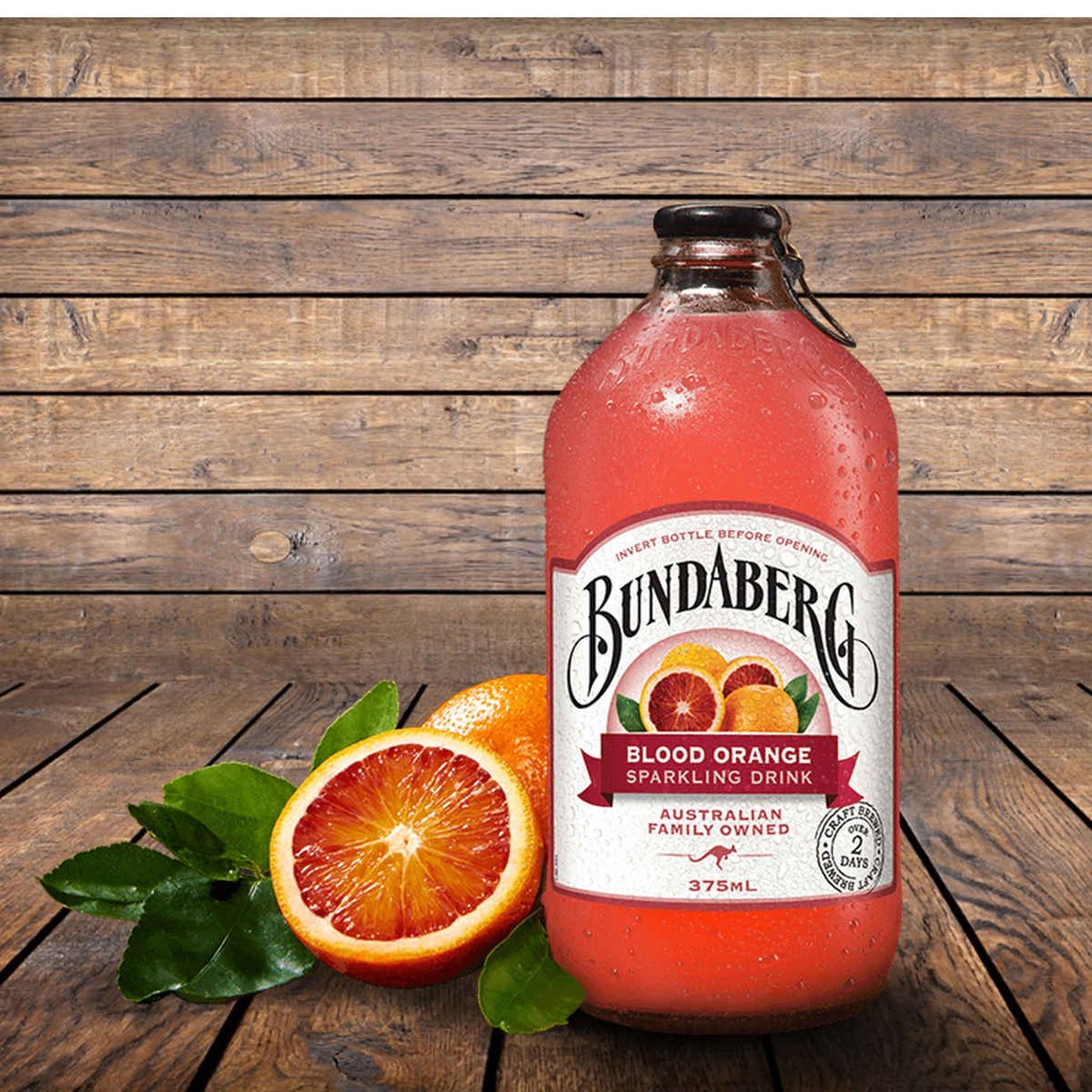 Nước Trái Cây Úc Có Ga BUNDABERG Blood Orange - Cam Hồng (Chai)