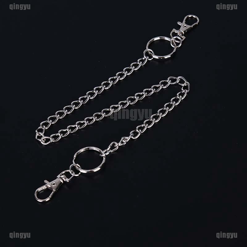 Tcmy ❤♣ Móc Khóa Dây Xích Kèm 3 Vòng Nhẫn Phong Cách Punk