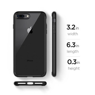 Ốp lưng iPhone 8 Plus/ 7 Plus Spigen Ultra Hybrid 2(Đen)