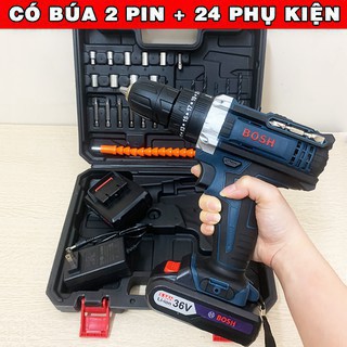 BỘ MÁY KHOAN PIN BẮT VÍT BOSCH 36V - 3 CHỨC NĂNG - ĐẦY ĐỦ ĐỒ NGHỀ - KHOAN TƯỜNG BẮN VÍT