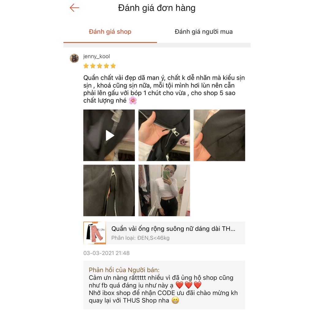 Quần vải ống rộng suông nữ dáng dài THUS, Culottes cạp cao khóa trước vải mềm đứng dáng Q2D19
