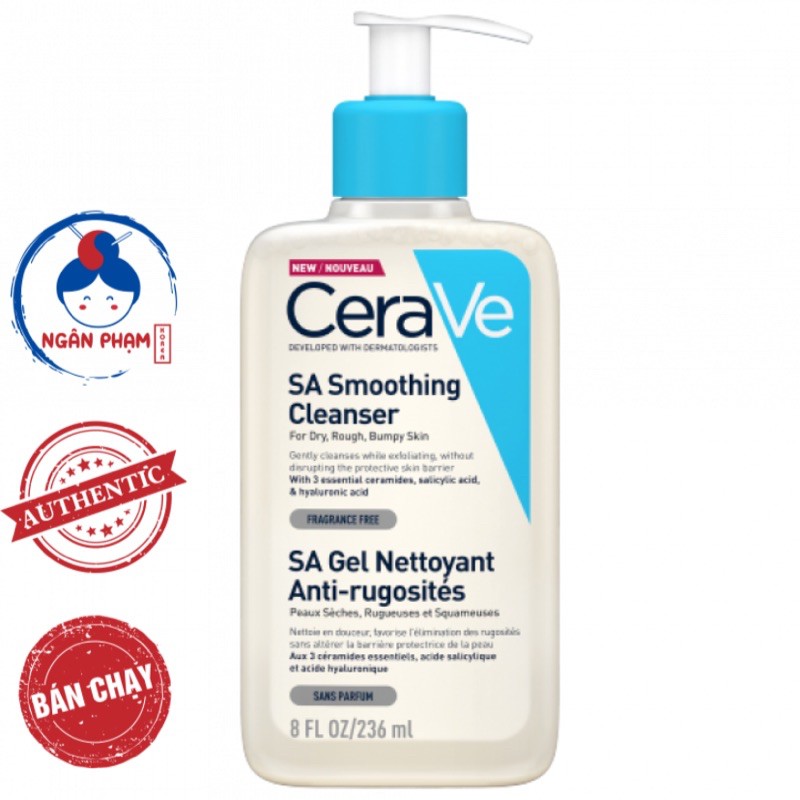 [Bill Pháp - 236ml] Sữa rửa mặt Cerave SA Cleanser làm sạch sâu, giảm mụn | BigBuy360 - bigbuy360.vn