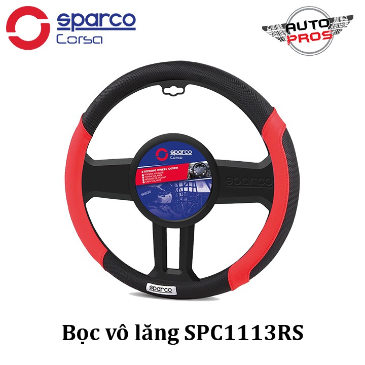 Bọc vô lăng Sparco SPC1113RS (Đen đỏ)
