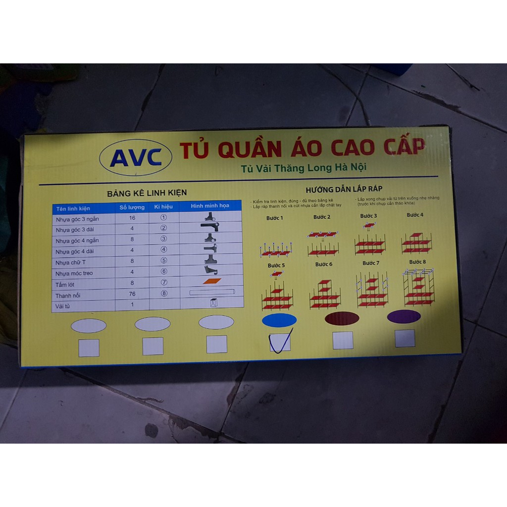 Tủ vải đựng quần áo gia đình Thăng Long tủ quần áo sinh viên treo quần áo dễ giặt giũ dễ tháo lắp ráp