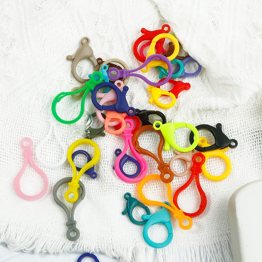 Set 10 Móc Khóa Càng Cua Bằng Nhựa Nhiều Màu Chuyên Dụng Làm Đồ Trang Sức DIY