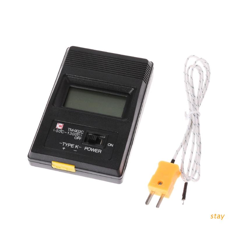 Set nhiệt kế kỹ thuật số màn hình LCD loại K TM-902C đầu dò cặp nhiệt điện 1300