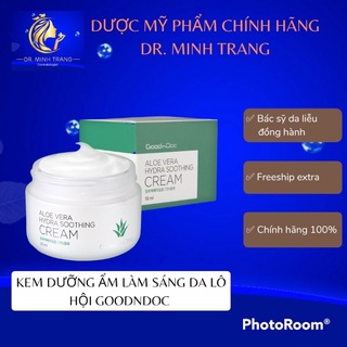 Kem Lô Hội Kem Dưỡng Cấp Ẩm Trắng Sáng Tái Tạo Da Chống Lão Hóa GoodnDoc Aloe Vera Hydra Soothing Cream 50g
