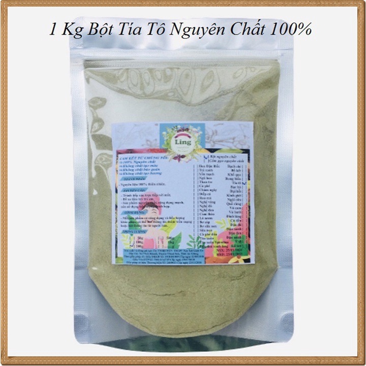 [Sỉ-Rẻ] Bột Lá Tía Tô 1 Ký  nguyên chất thiên nhiên 100% có giấy VSATTP và ĐKKD dùng đa công dụng [Lẻ-Sỉ]