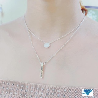 Dây chuyền sợi đôi có khắc tên theo yêu cầu.