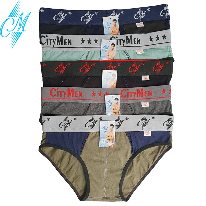 Combo 10 Quần lót nam tam giác nhiều lưng BigSize Hiệu Citymen - Cho người từ 85kg đến 110kg vải cotton 100% cao cấp