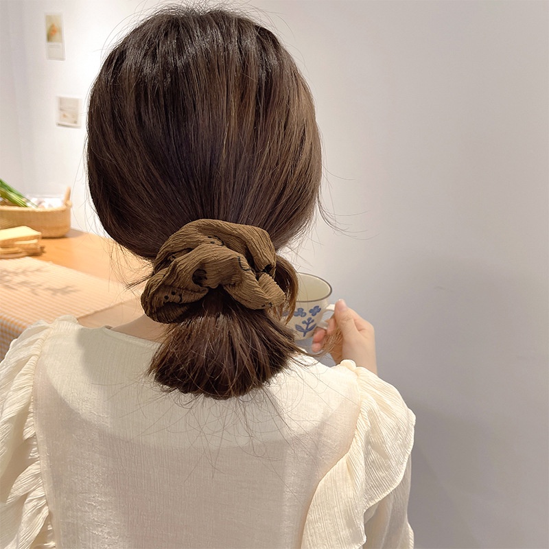 Buộc tóc vải scrunchies mặt cười phong cách Hàn Quốc nữ tính