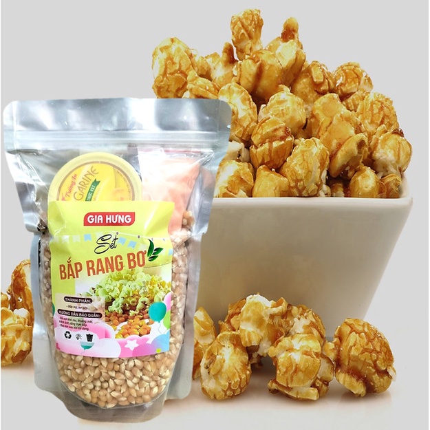 Set Nguyên Liệu Nấu Bắp Rang Bơ Lắc Phô Mai Cacao 1kg Siêu Hót