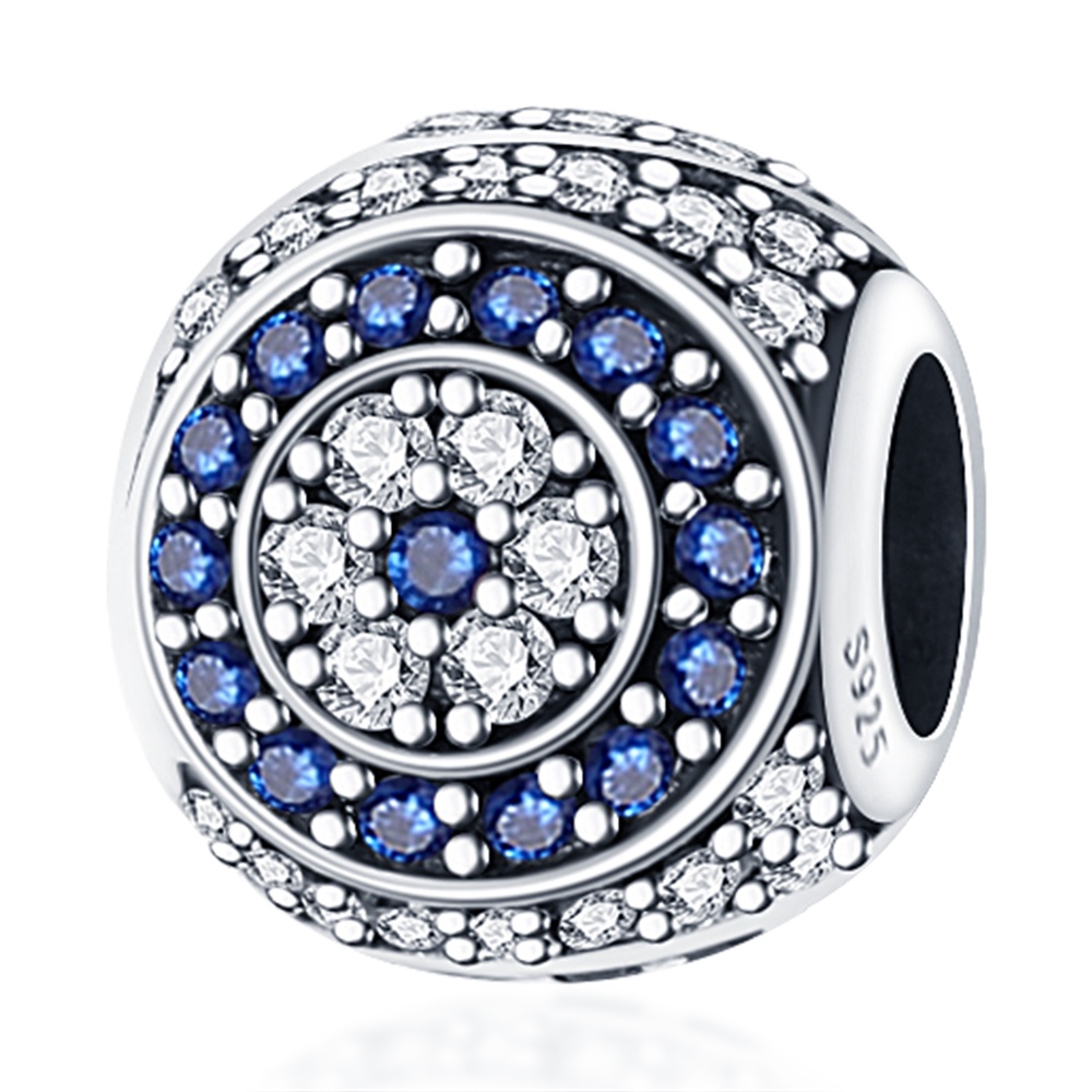 PANDORA Vòng Tay Chuỗi Hạt Mạ Bạc 925 Mặt Hình Mắt Quỷ Độc Đáo