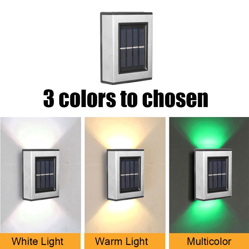 Đèn LED Năng Lượng Mặt Trời Chống Thấm Nước Gắn Tường Ngoài Trời