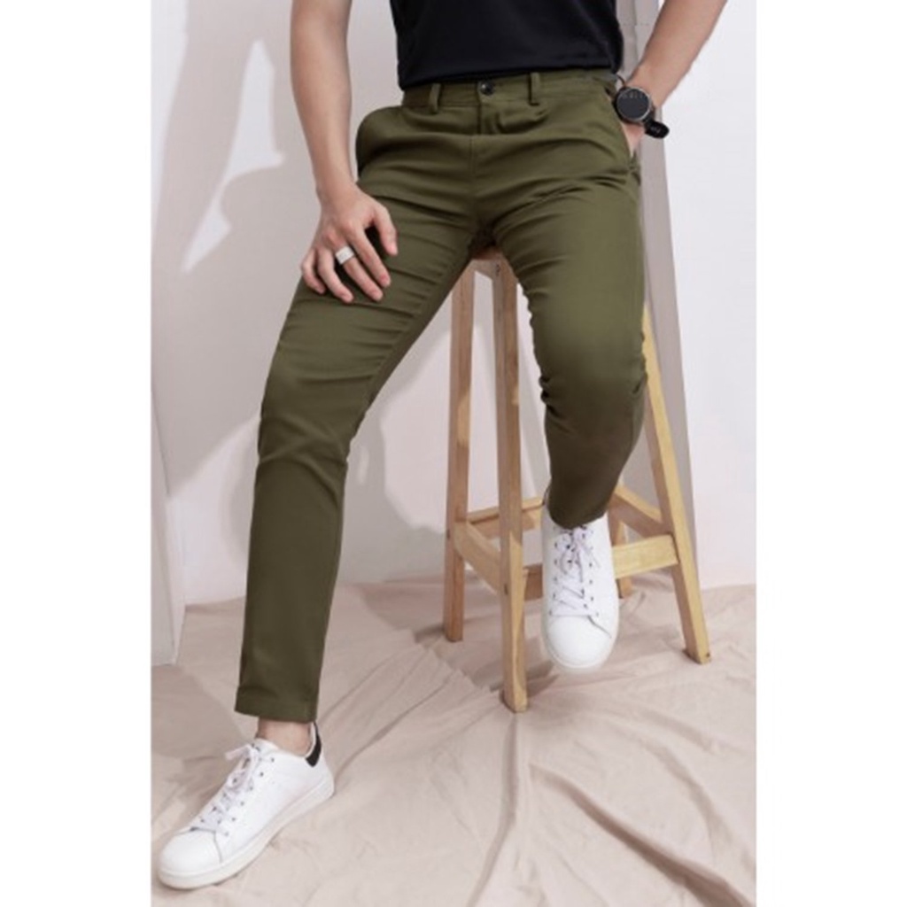 Quần Kaki Nam Đẹp Hàn Quốc Co Giãn Cao Cấp-Quần Kaki Nam Ống Côn Trẻ Trung Năng Động
