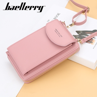 Baellerry Original Sling Bag for Women Cell Phone Bag Girls Long Leather Vertical Square Shoulder Bag Cross Bag