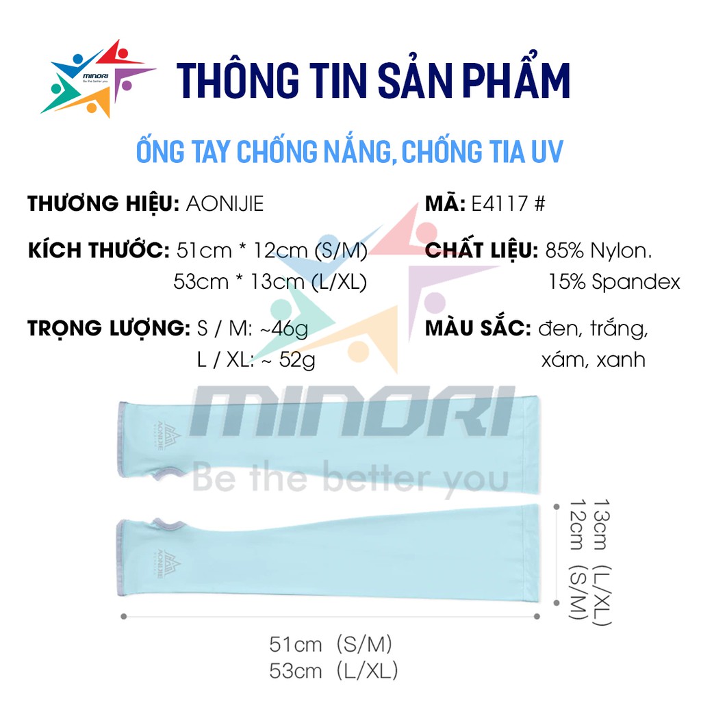 Ống Tay Thể Thao Chống Nắng Aonijie E4117 - Xỏ Ngón