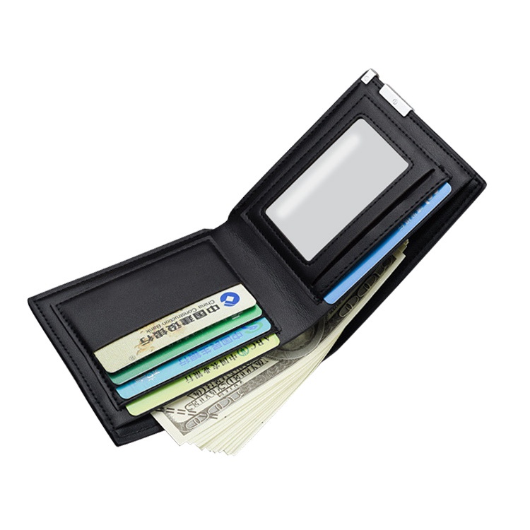 Ví Ngắn Màu Đen In Họa Tiết Hoạt Hình Naruto Uchiha Sasuke Đơn Giản Trẻ Trung