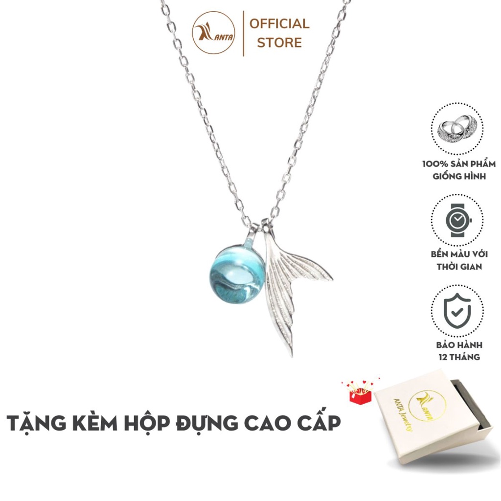 Dây chuyền bạc hình đuôi nàng tiên cá đính đá pha lê siêu phẩm 2021 ANTA Jewelry - ATJ3556