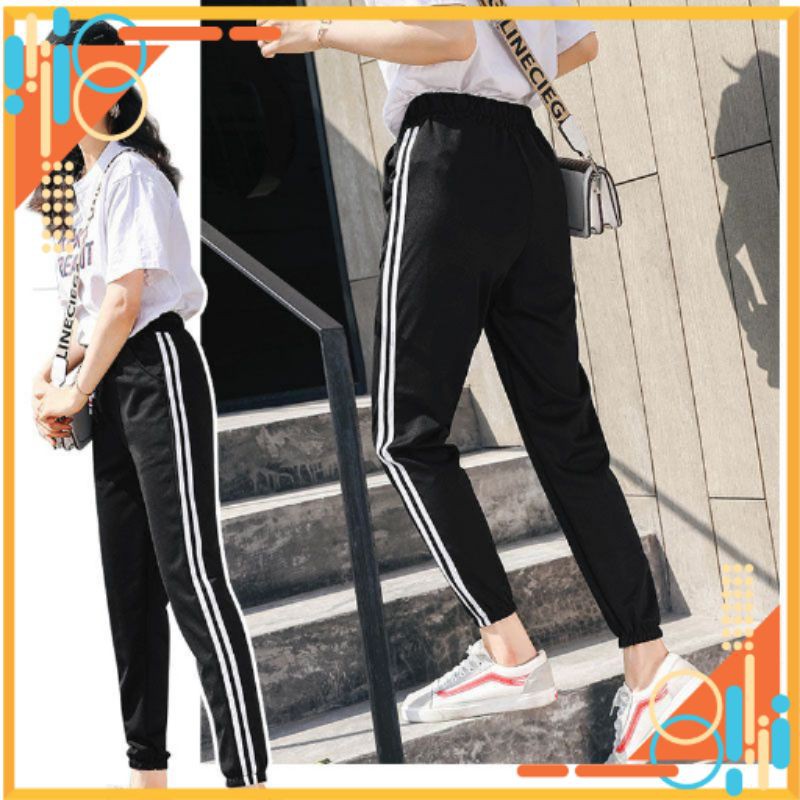 🔥HOT🔥 Đồ Bộ Legging Jogger Line Phối Thun Nam Nữ Unisex (Thể Thao, Nhà) Hình Person | BigBuy360 - bigbuy360.vn