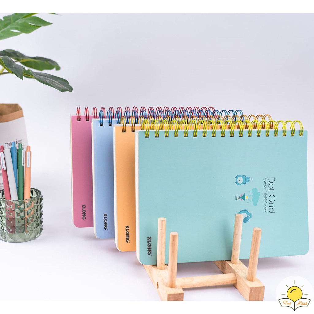 Sổ Klong B5 200 trang giấy chấm dotgrid MS 960 sổ bullet journal gáy lò xo kép Klong