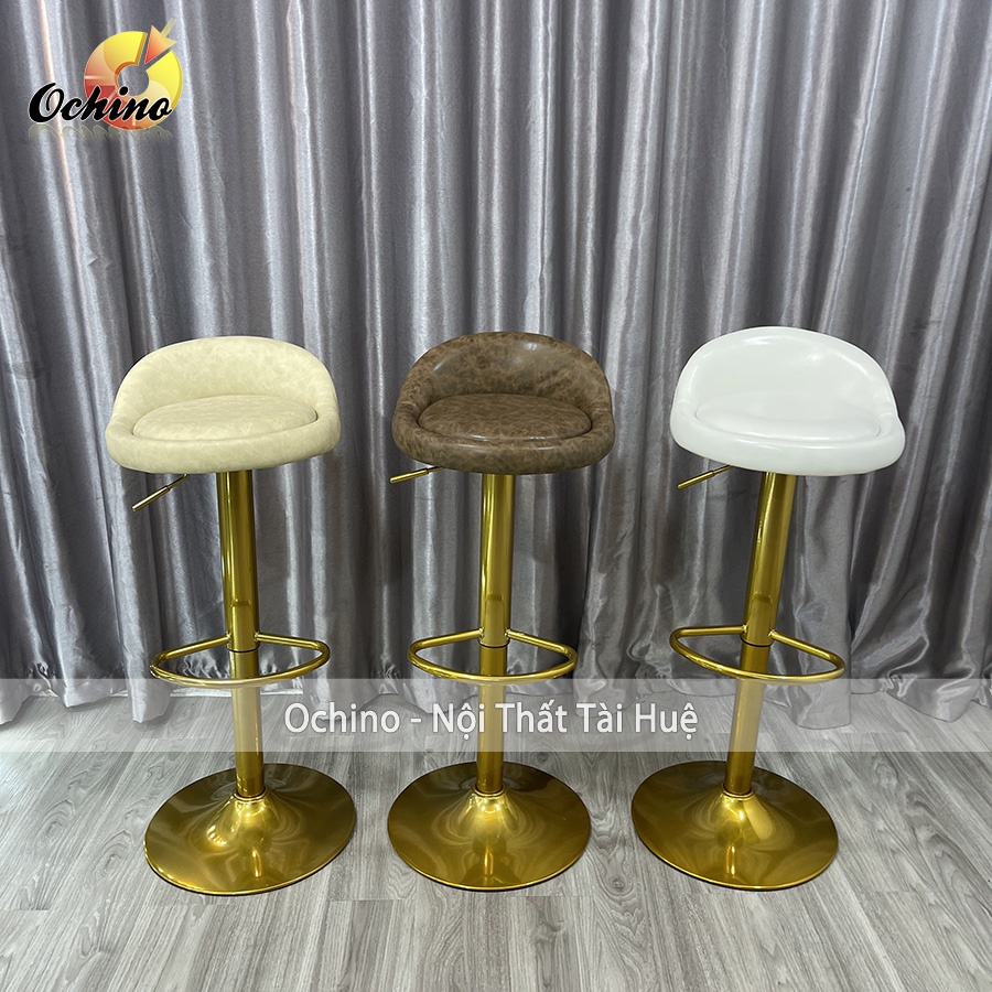 Ghế Chụp Hình, Ghế Makeup Chân Vàng K1 Sơn Tĩnh Điện Nhập Khẩu Mẫu TỰA THẤP ( Ảnh Thật Shop Chụp)