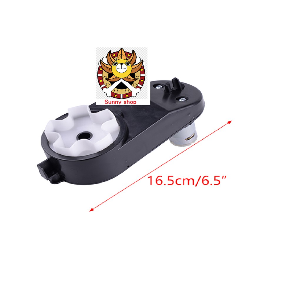 Hộp số cho ô tô điện, xe trẻ em động cơ motor RS 390 12V 16000rpm 5 hoa kèm giắc cắm. Bánh răng thứ 2 bằng thép !