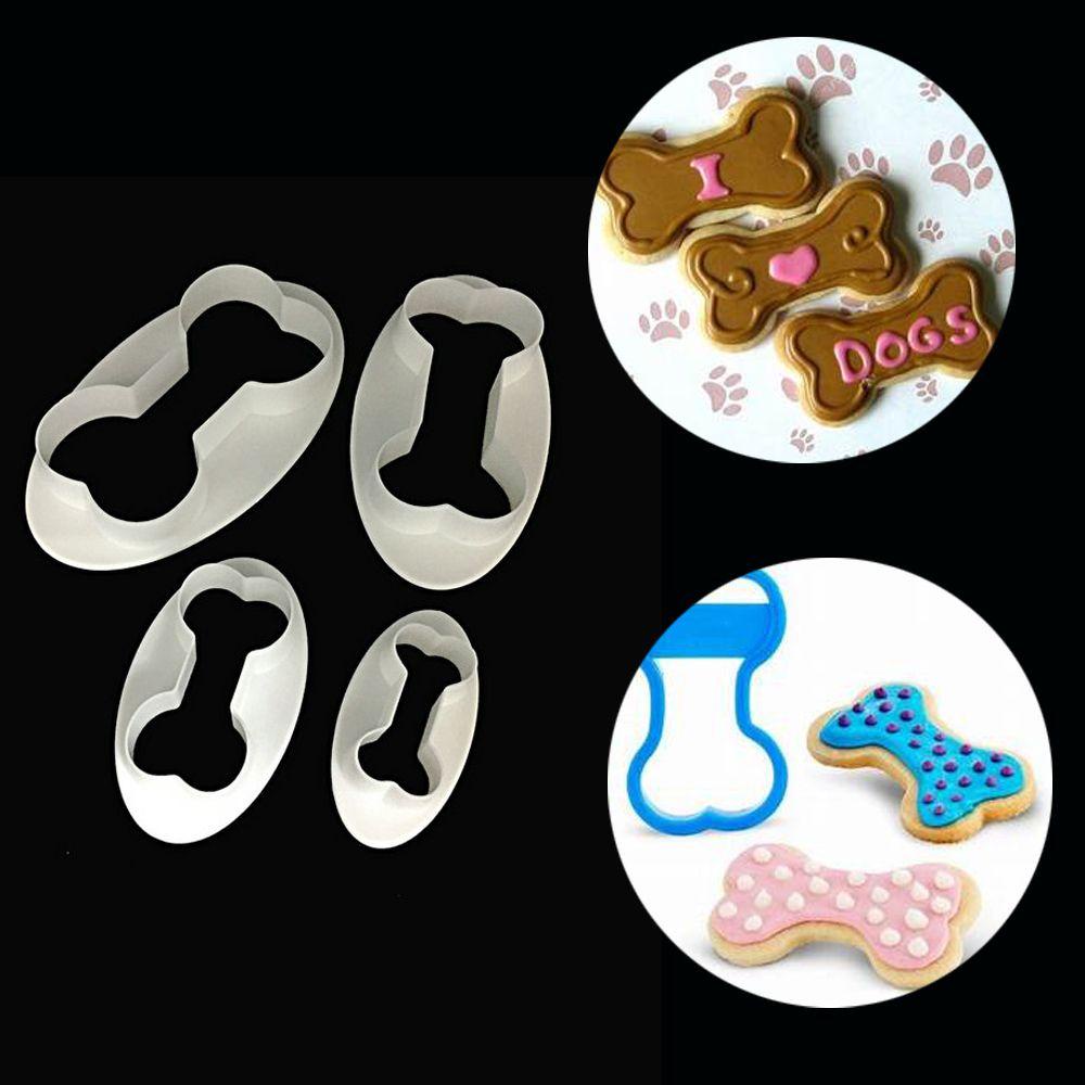 Set 4 Khuôn Làm Bánh Hình Khúc Xương Chó DIY